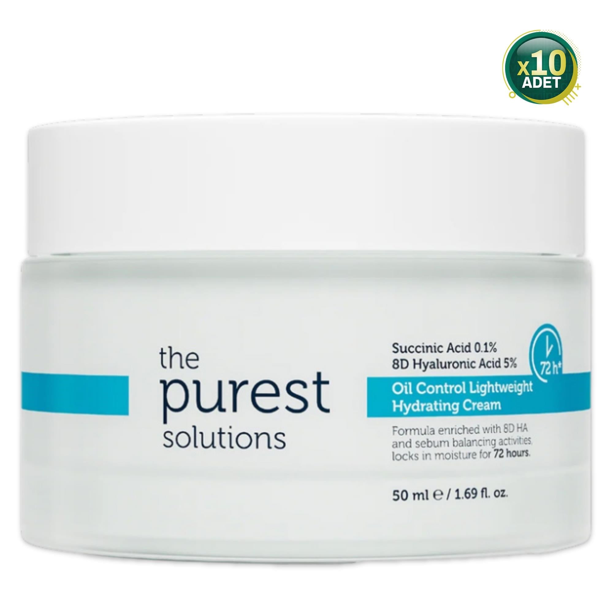 The Purest Solutions Oil Control Lighyweight Hydrating Cream 50 ml 10 Adet