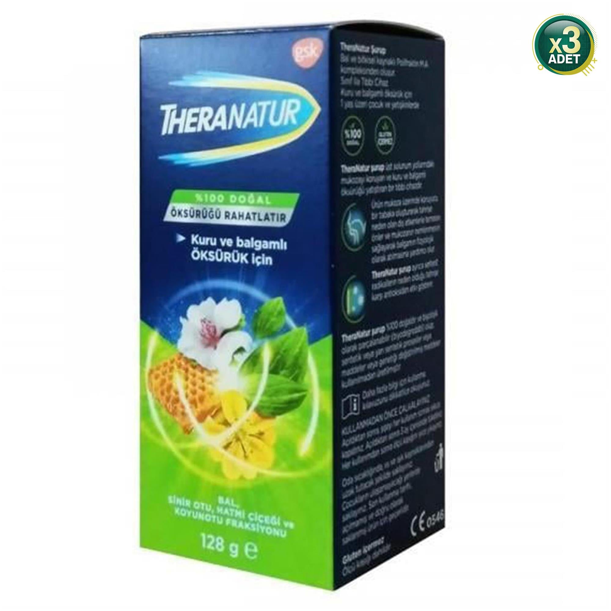 Theranatur Bitkisel Öksürük Şurubu 128 gr 3'lü