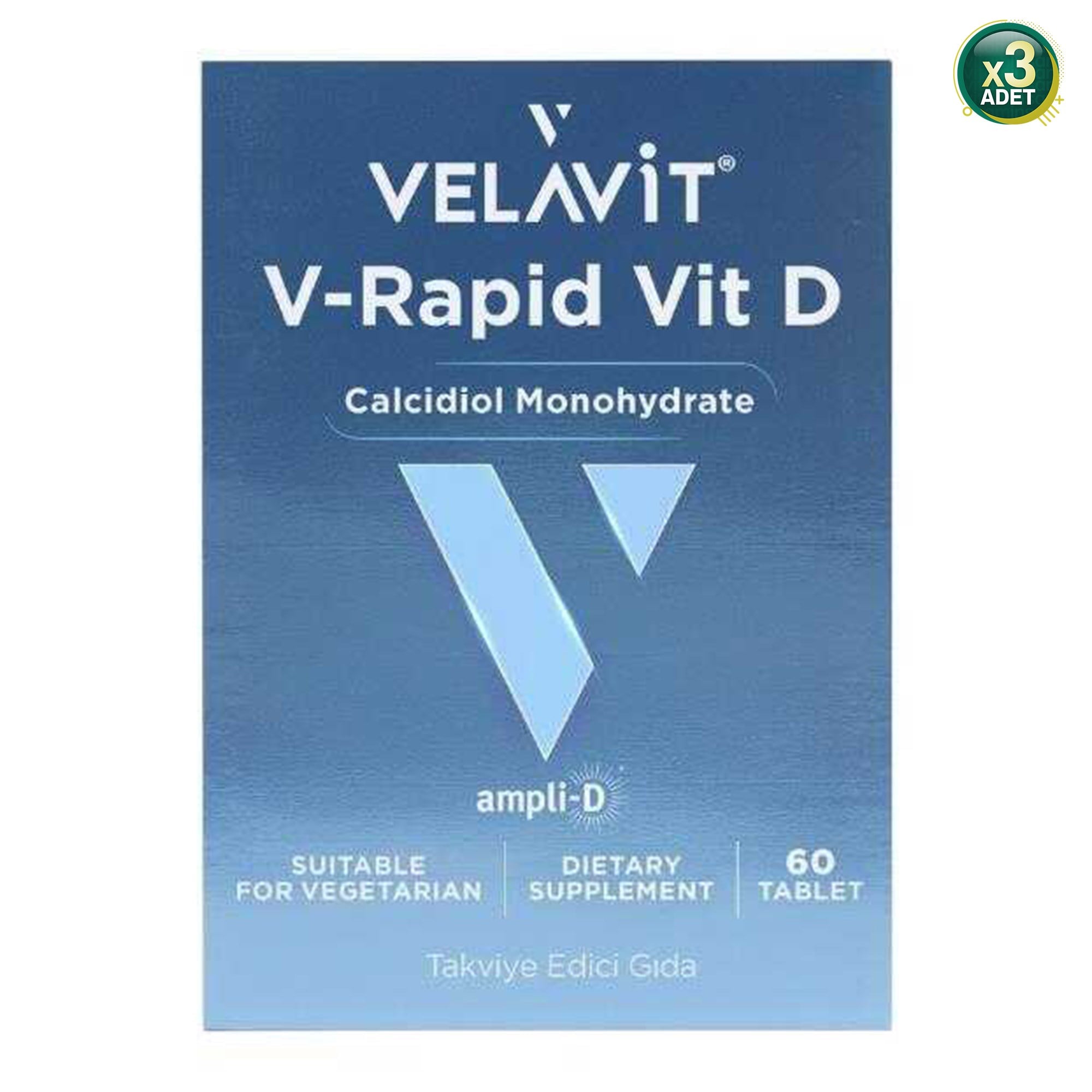 Velavit V-Rapid Vit D 60 Tablet 3 Adet