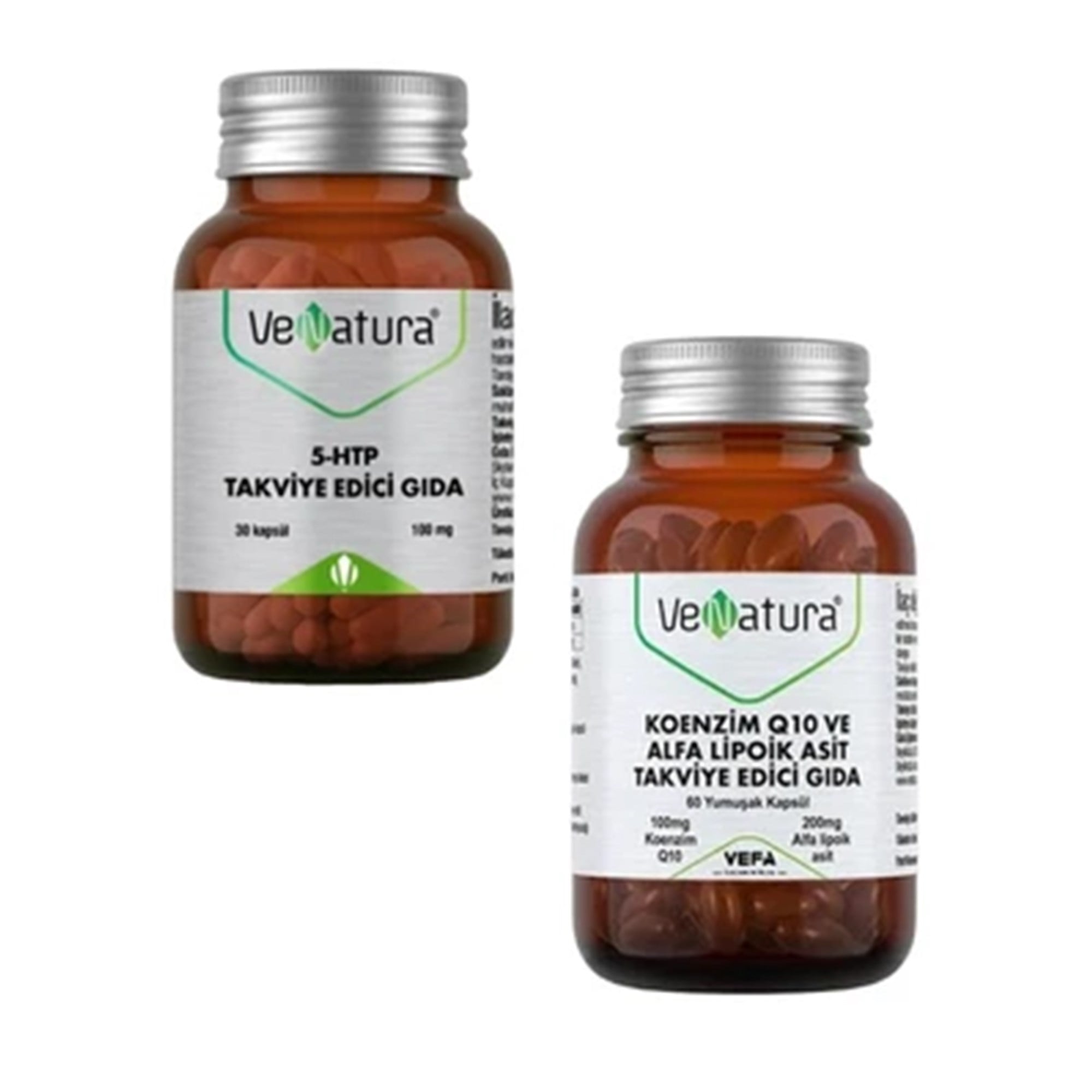 Venatura 5-htp 100 Mg 30 Kapsül +Venatura Koenzim Q10 & Alfa Lipoik Asit 60 Kapsül