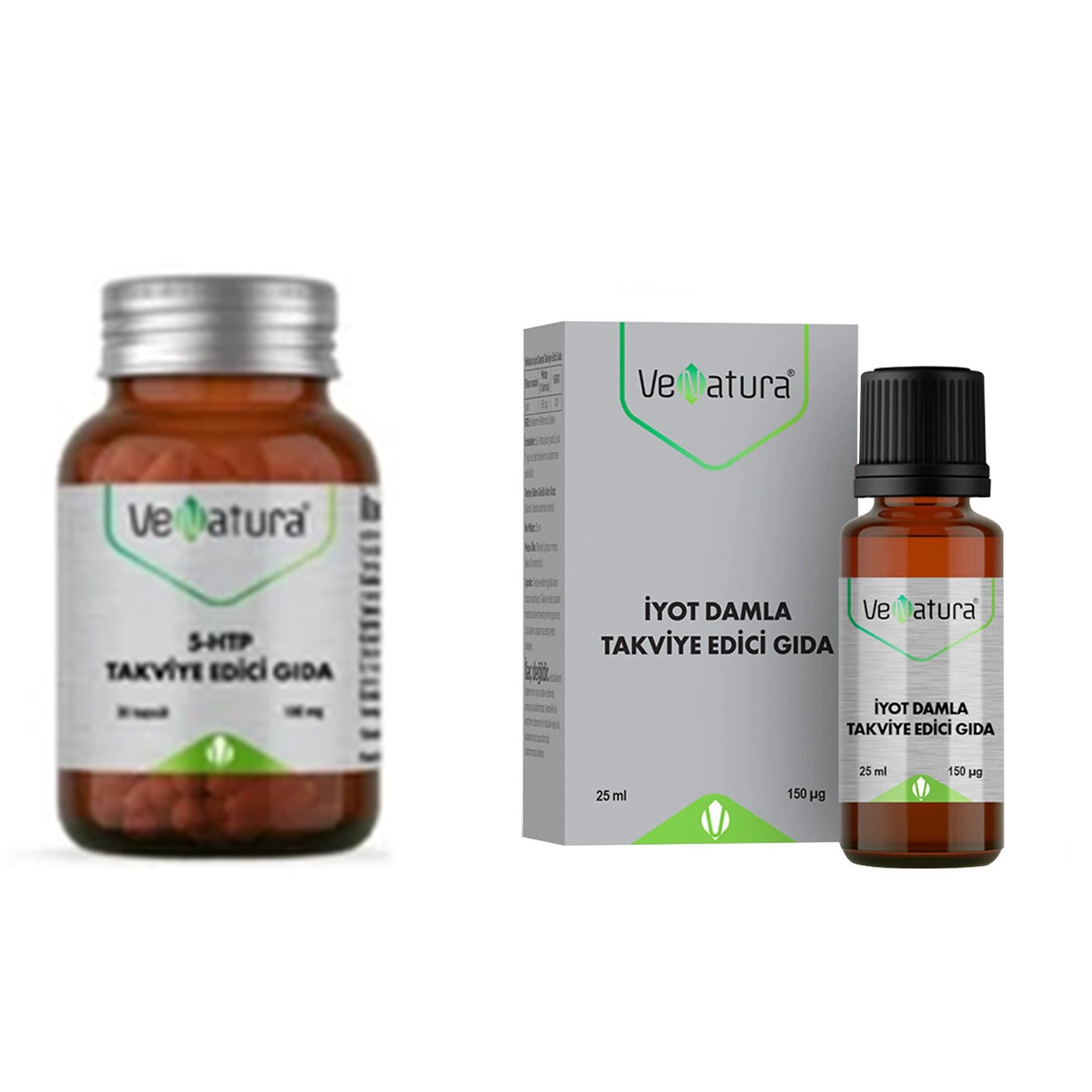 Venatura 5-htp 100 Mg 30 Kapsül +Venatura İyot Damla 25 ml
