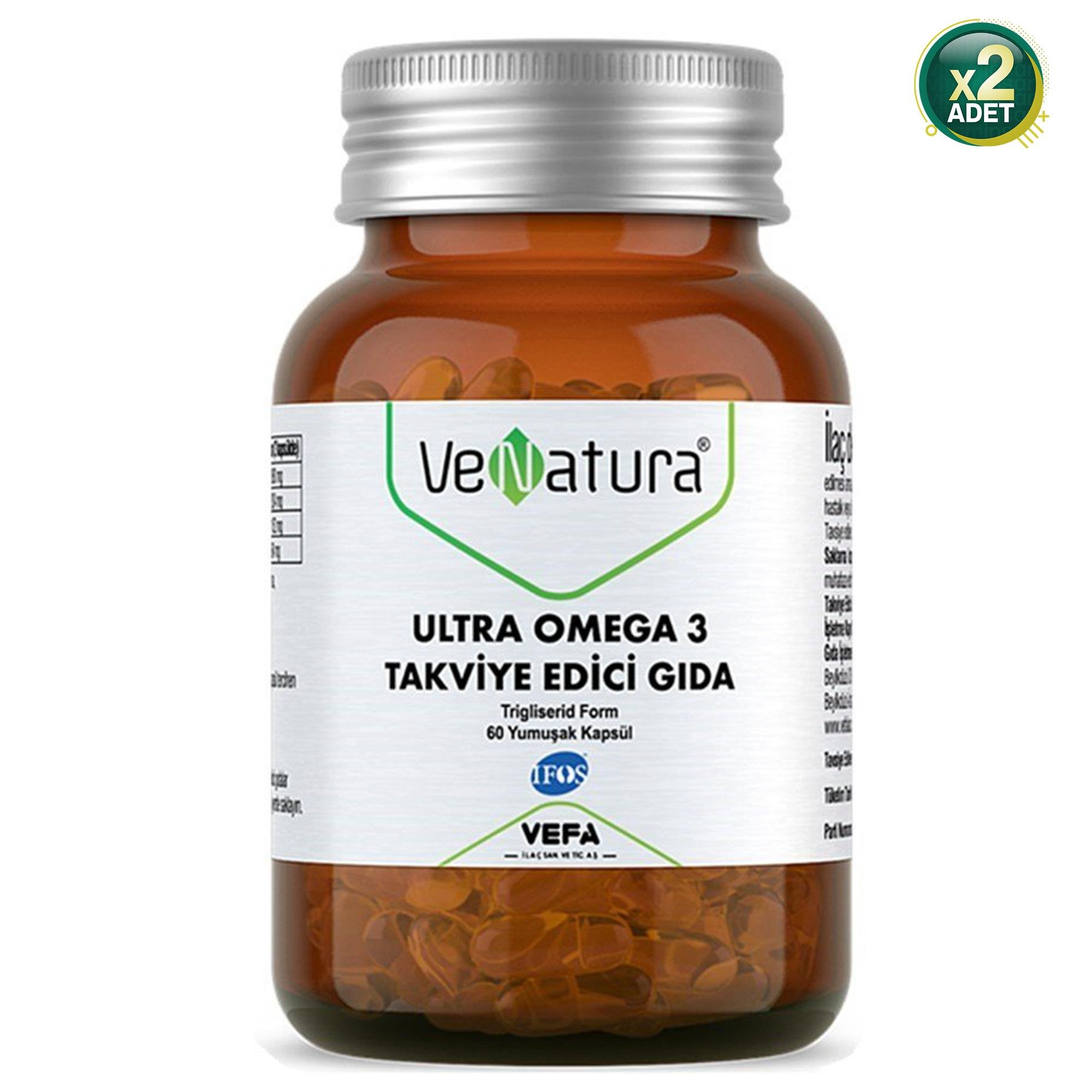 Venatura Ultra Omega 3 60 Kapsül 2 Adet