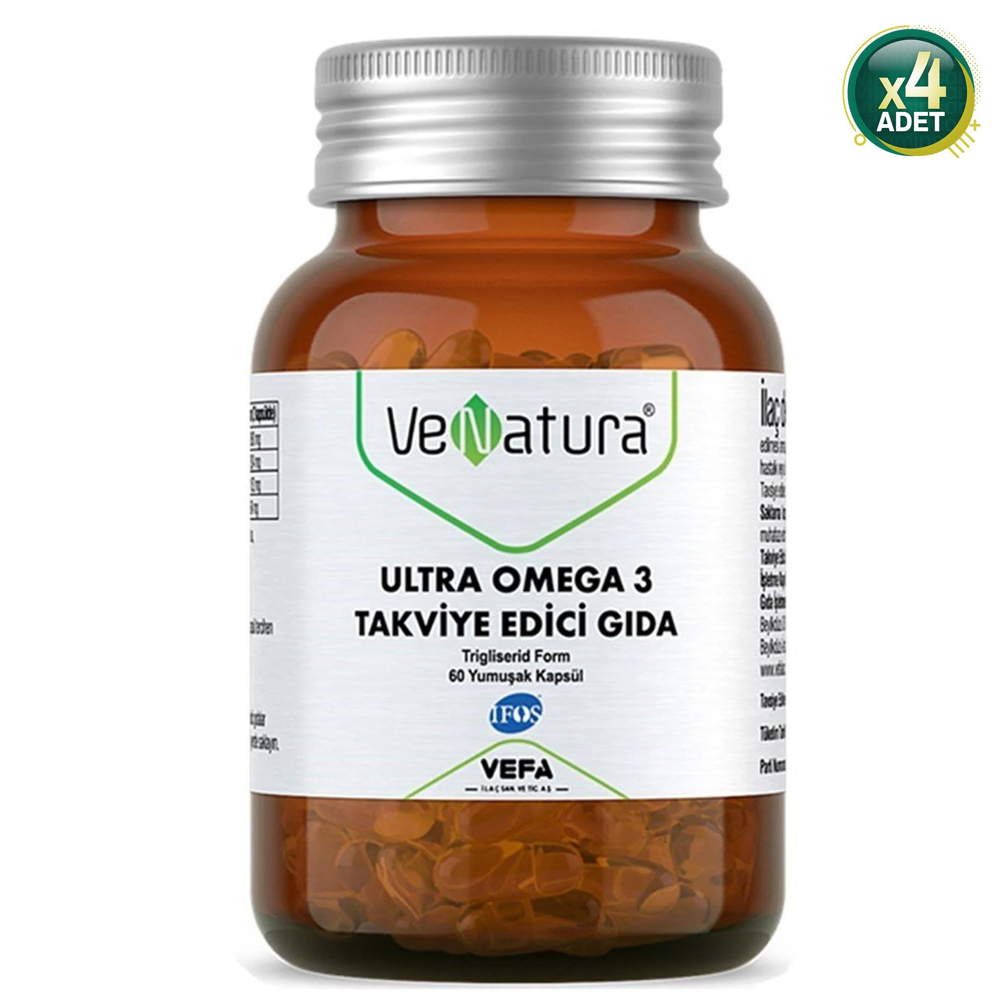 Venatura Ultra Omega 3 60 Kapsül 4 Adet