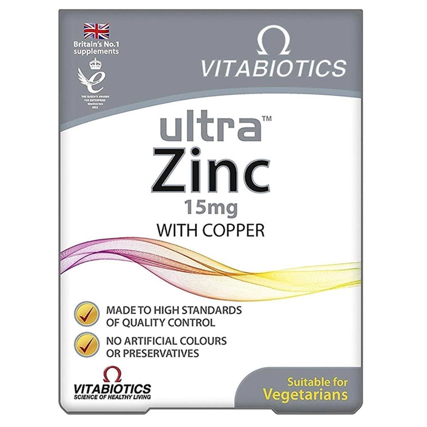 Vitabiotics Ultra Zinc 15 mg Takviye Edici Gıda 60 Tablet