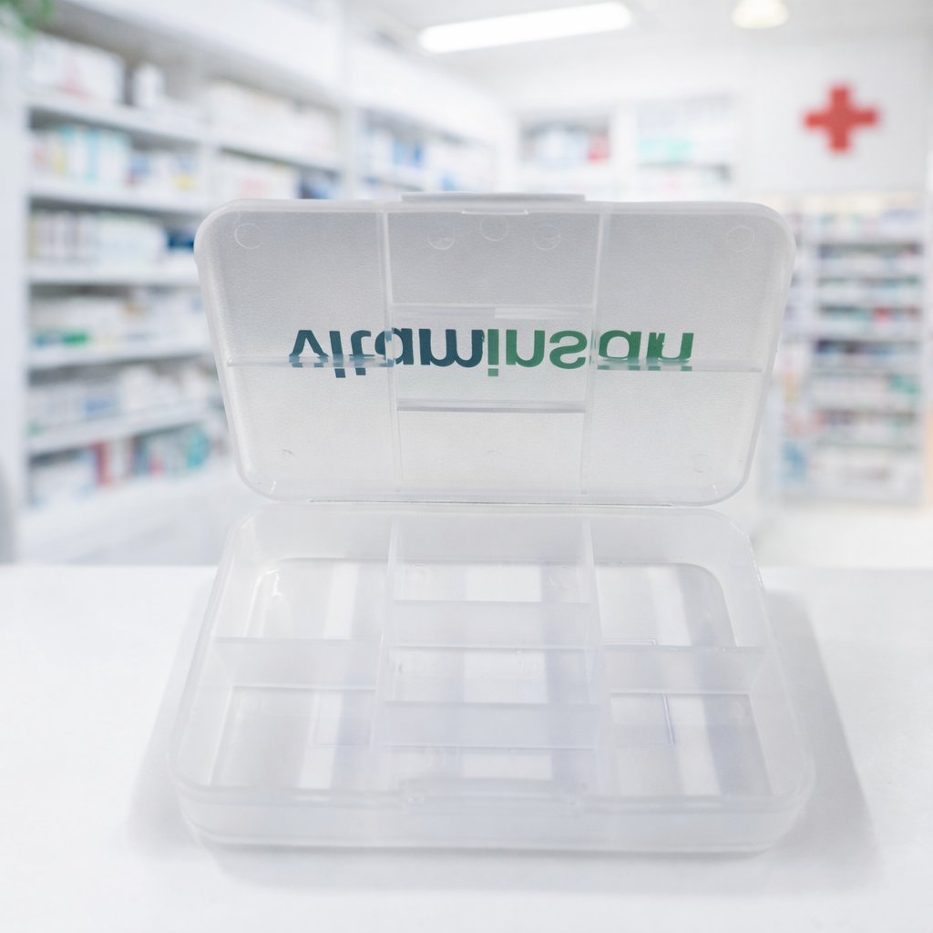 Vitaminsan Baskılı 7 Bölmeli İlaç Saklama Kutusu