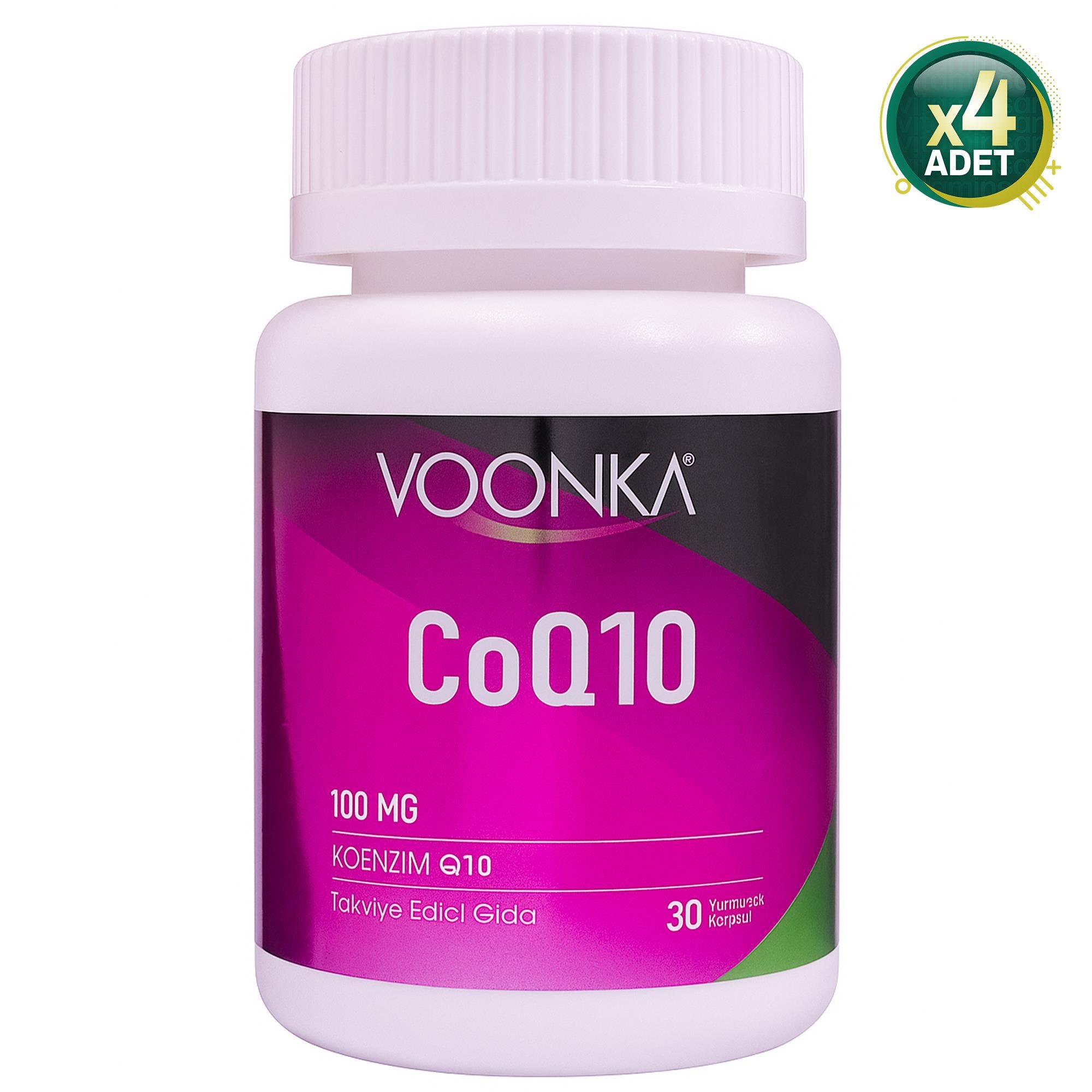 Voonka CoQ10 100 mg 30 Kapsül 4 Adet