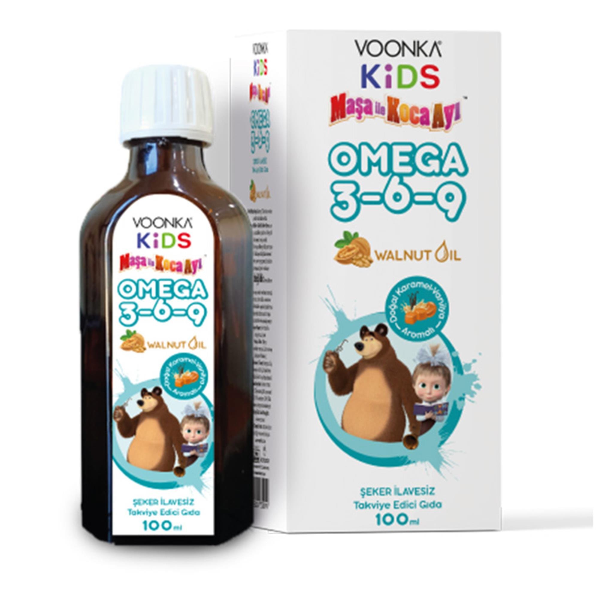 Voonka Kids Maşa İle Koca Ayı Omega 3-6-9 Şurup 100 ml