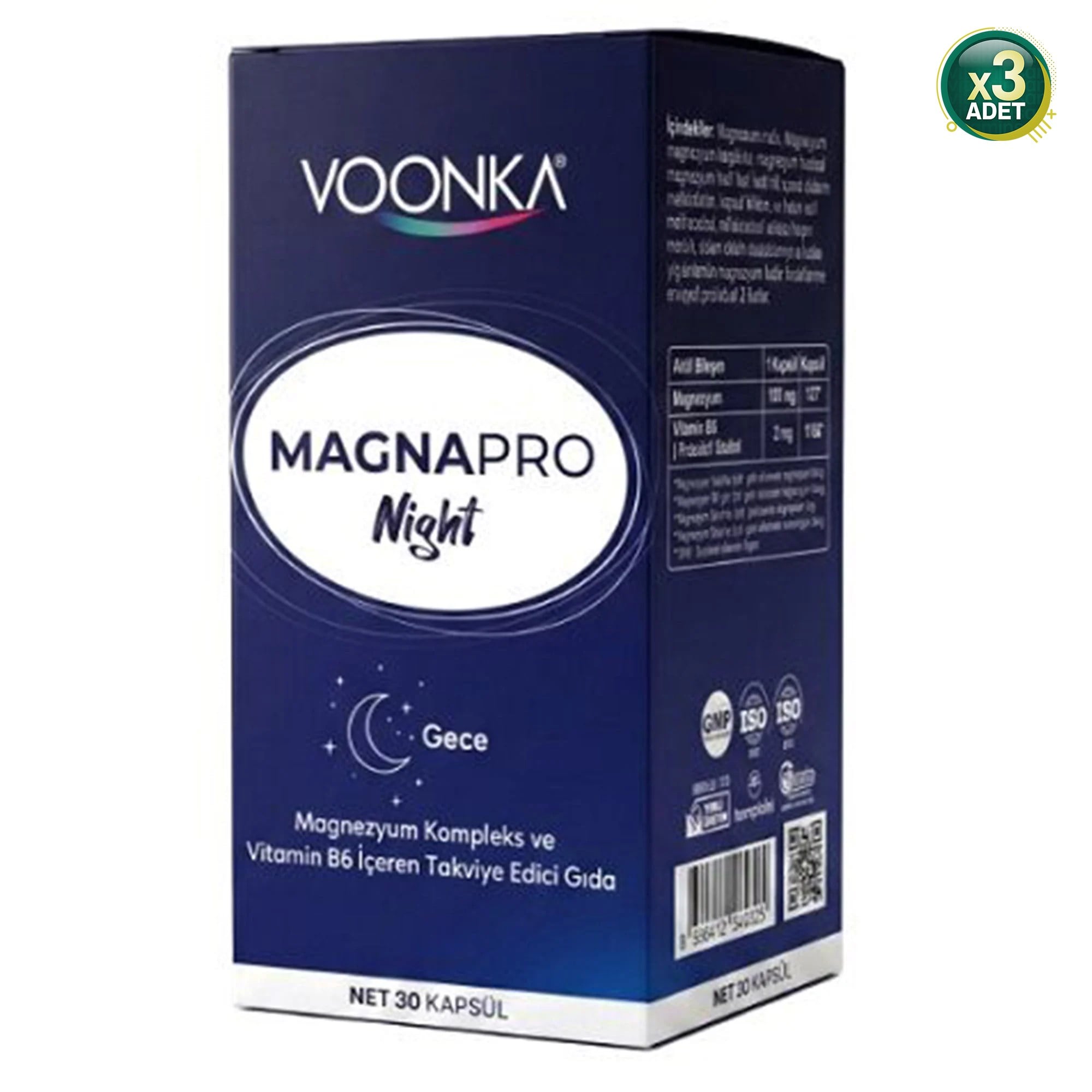 Voonka Magnapro Night 30 Kapsül  3 Adet