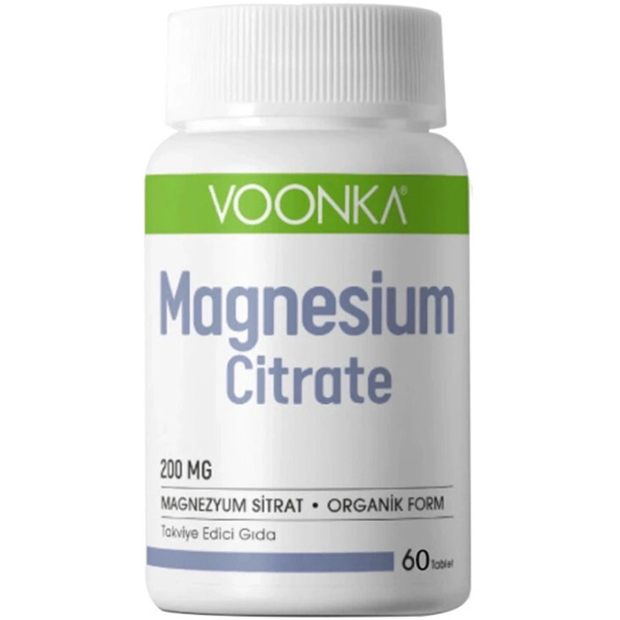 Voonka Magnesium Citrate 200 mg 62 Kapsül
