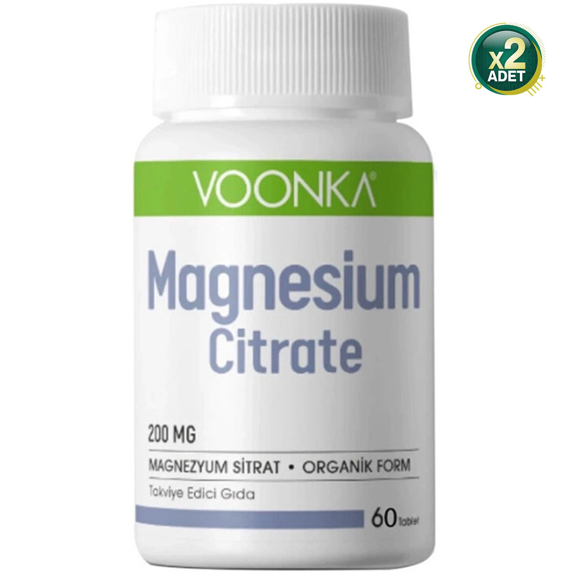 Voonka Magnesium Citrate 200 mg 62 Kapsül 2 Adet
