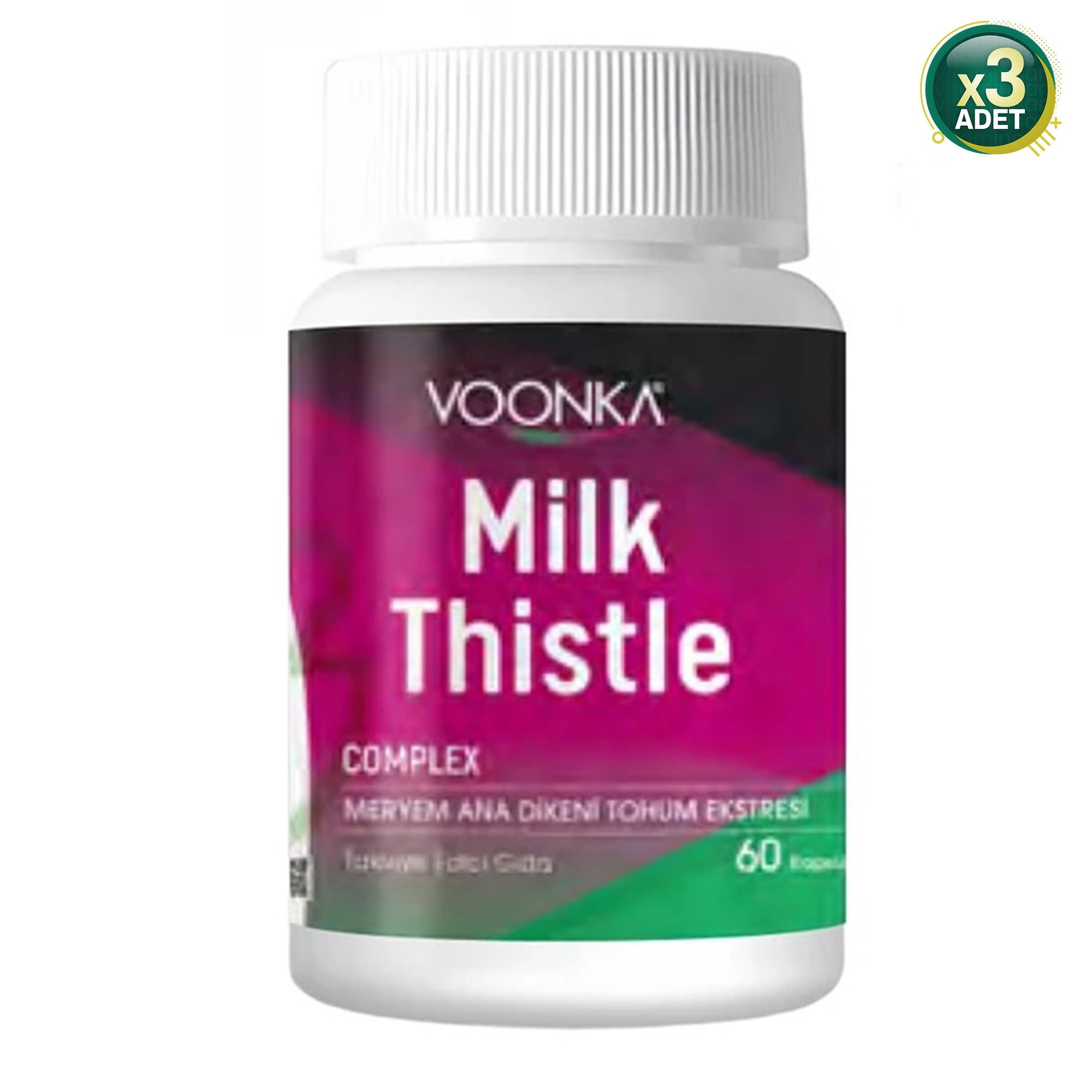 Voonka Milk Thistle 60 Kapsül 3 Adet