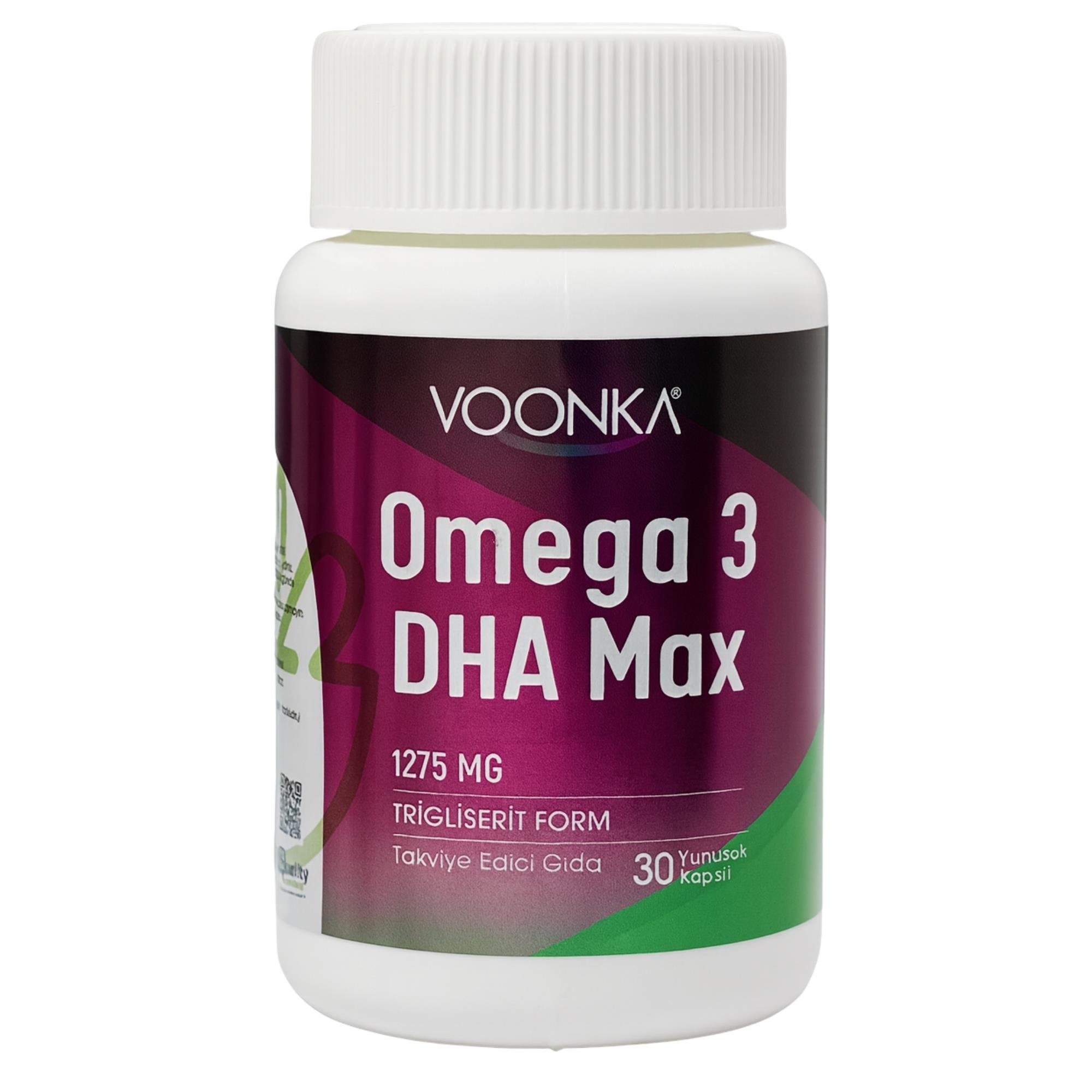 Voonka Omega 3 DHA Max Takviye Edici Gıda 30 Yumuşak Kapsül