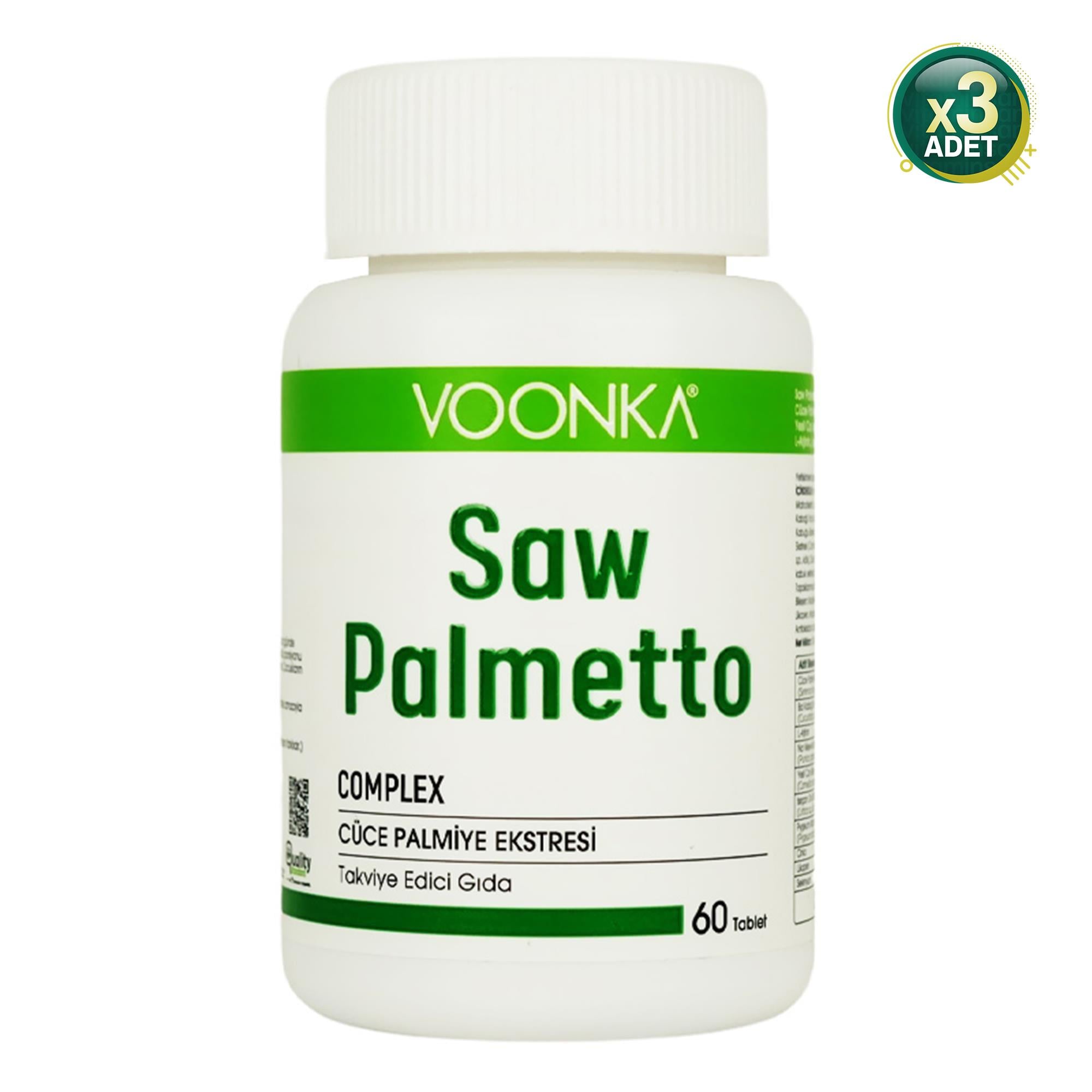 Voonka Saw Palmetto Complex 60 Tablet 3 Adet