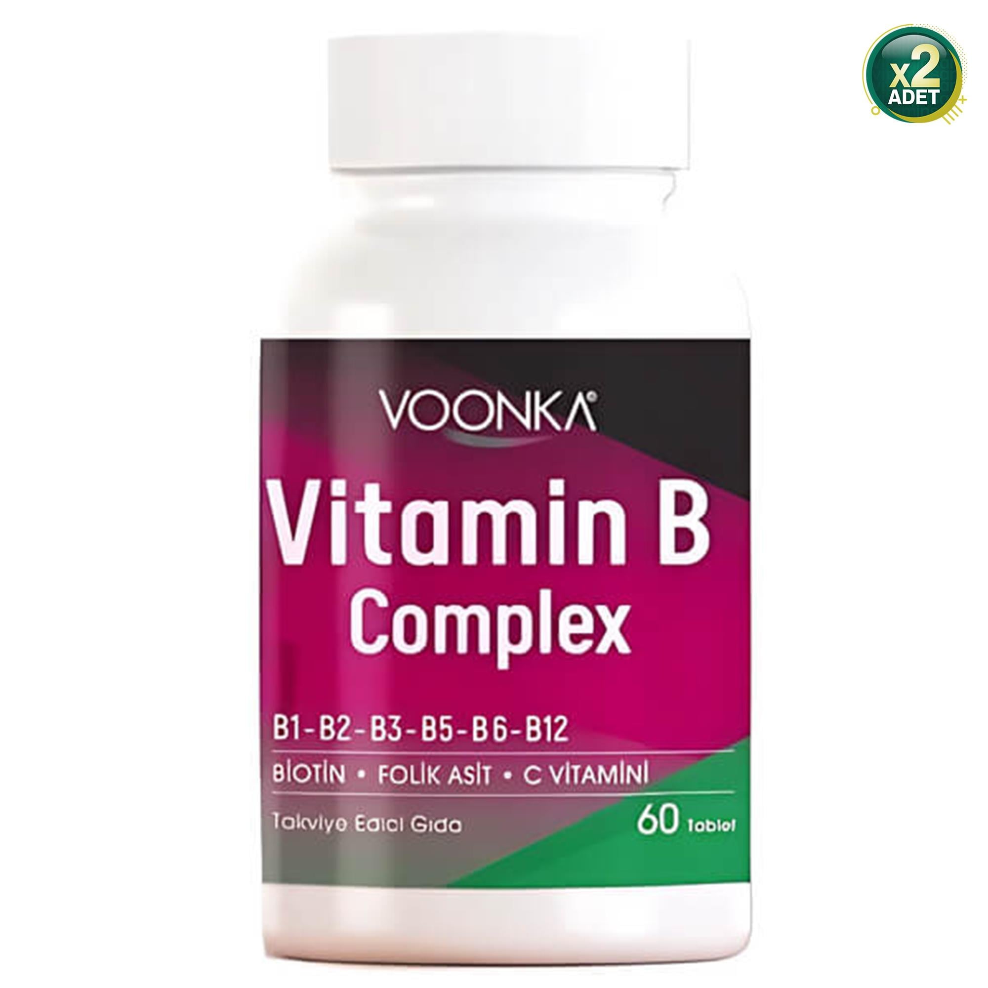 Voonka Vitamin B Complex 60 Tablet 2 Adet