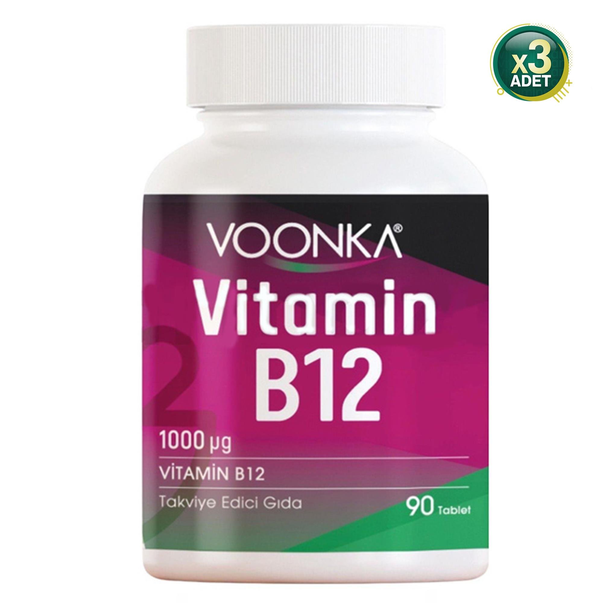 Voonka Vitamin B12 90 Tablet 3 Adet