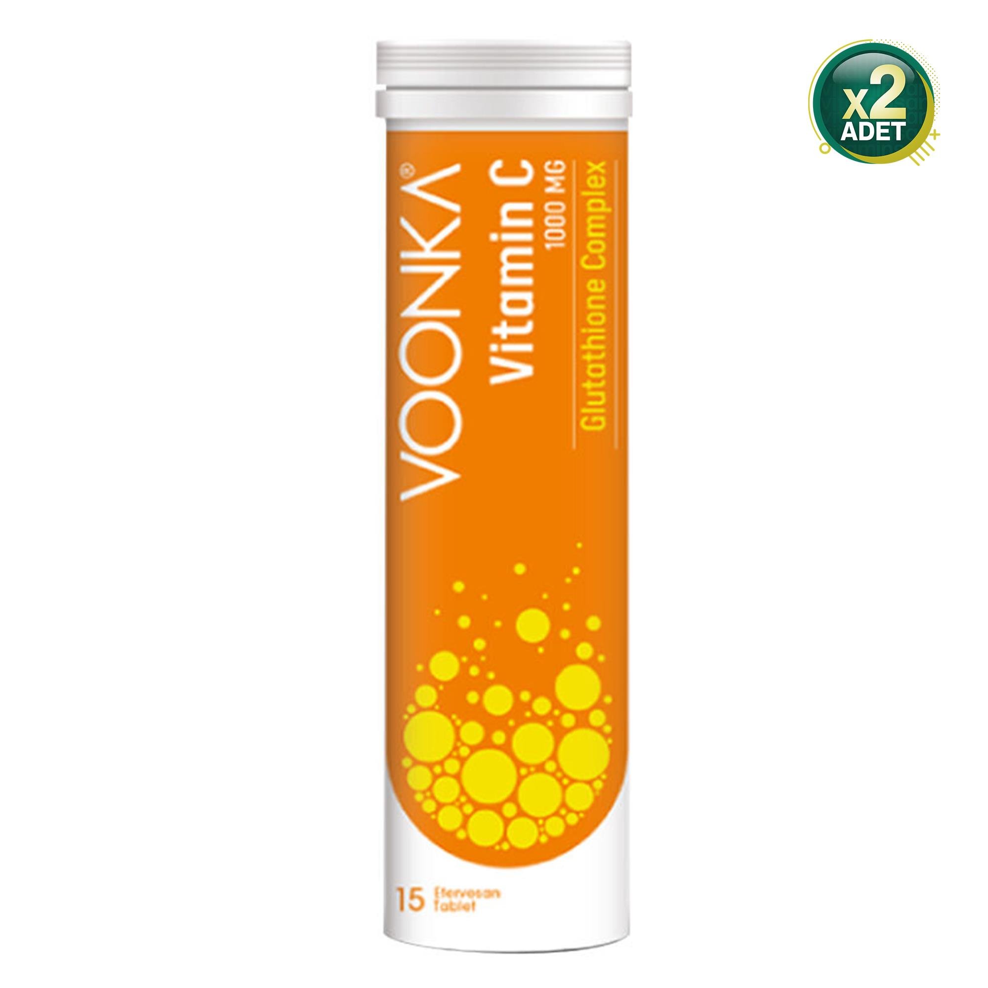 Voonka Vitamin C 1000 mg 15 Efervesan Tablet 2 Adet