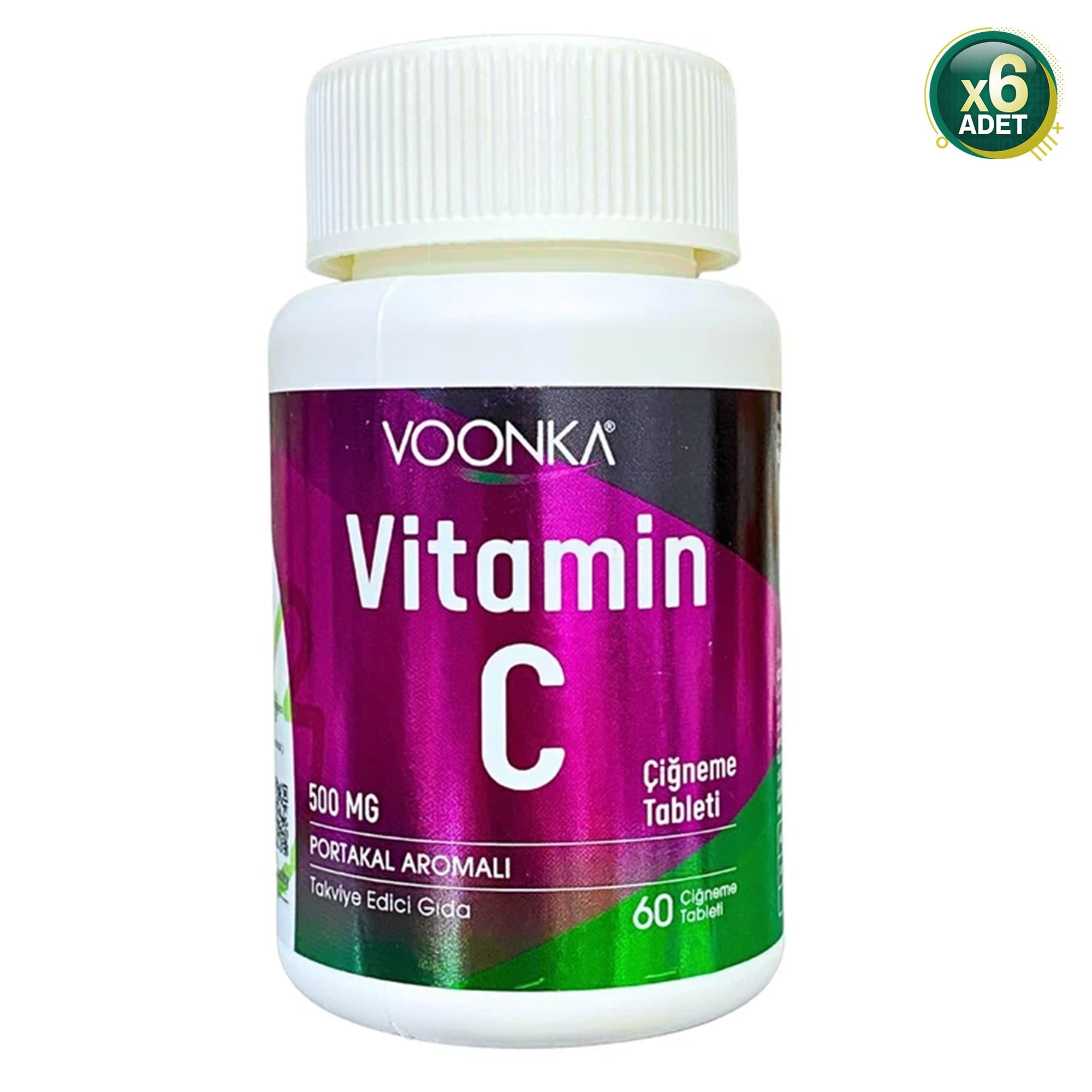Voonka Vitamin C 500 mg 60 Çiğneme Tableti 6 Adet