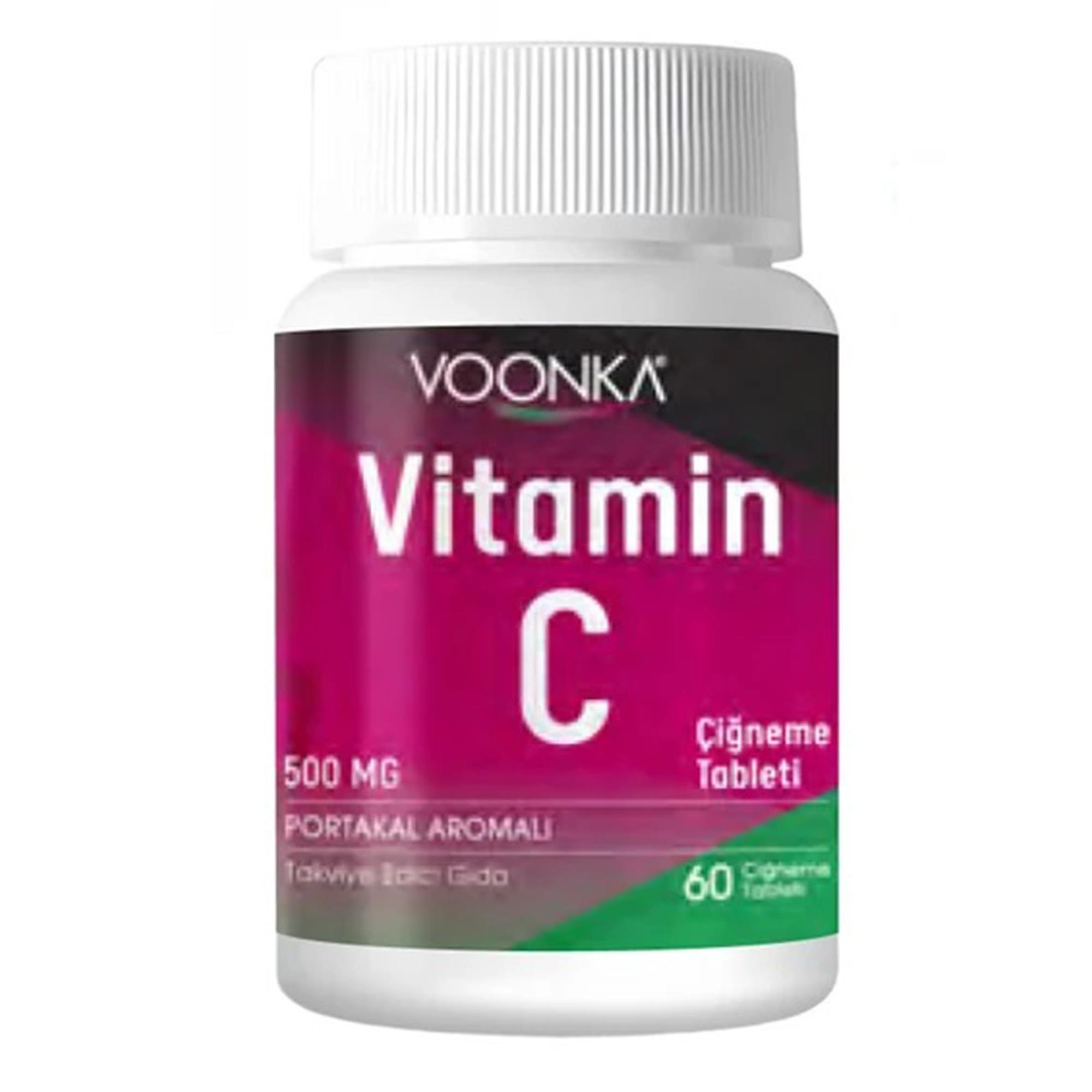 Voonka Vitamin C 500 Mg 62 Çiğneme Tableti