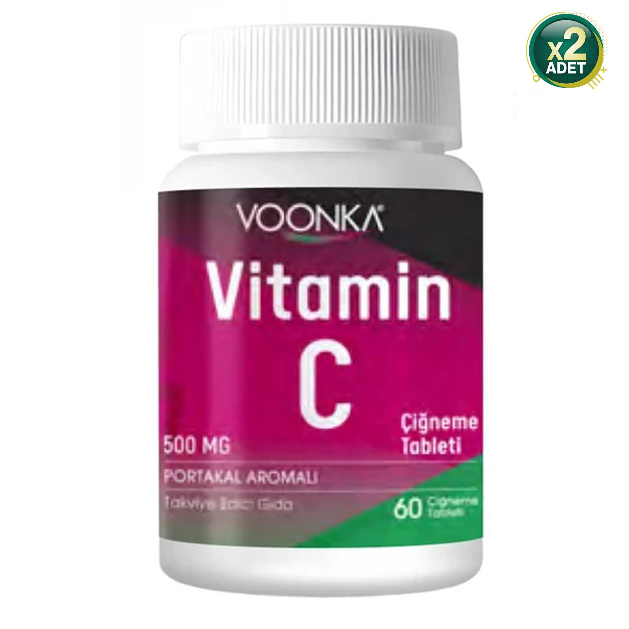 Voonka Vitamin C 500 Mg 62 Çiğneme Tableti 2 Adet