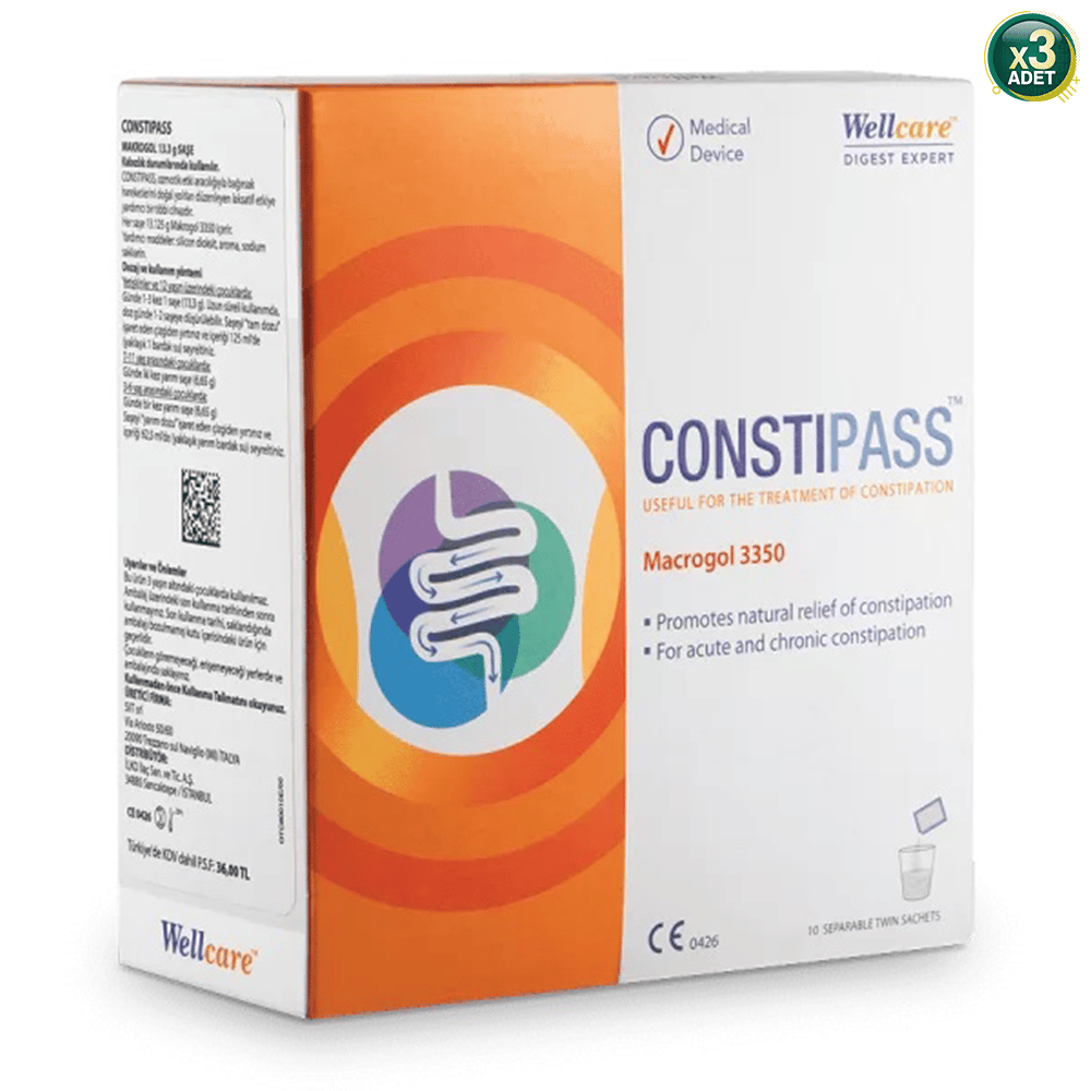 Wellcare Constipass Macrogol 3350 10 Saşe 3'lü