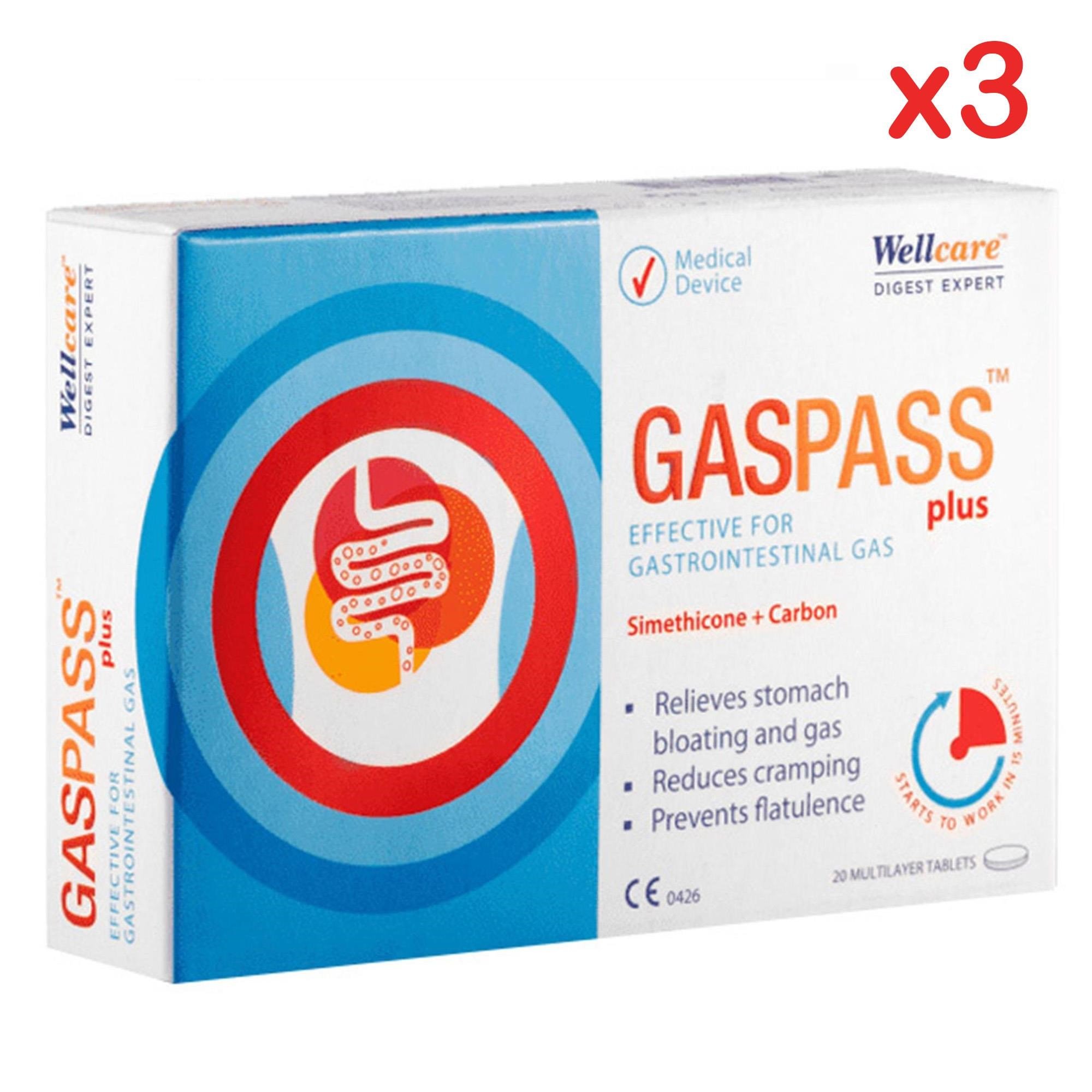 Wellcare Gaspass Plus 20 Tablet 3 Adet