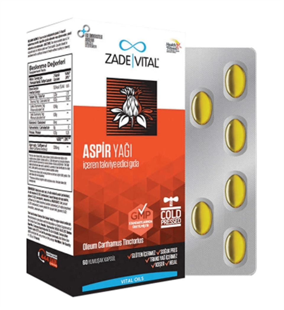 Zade Vital Aspir Yağı 600 mg 60 Kapsül