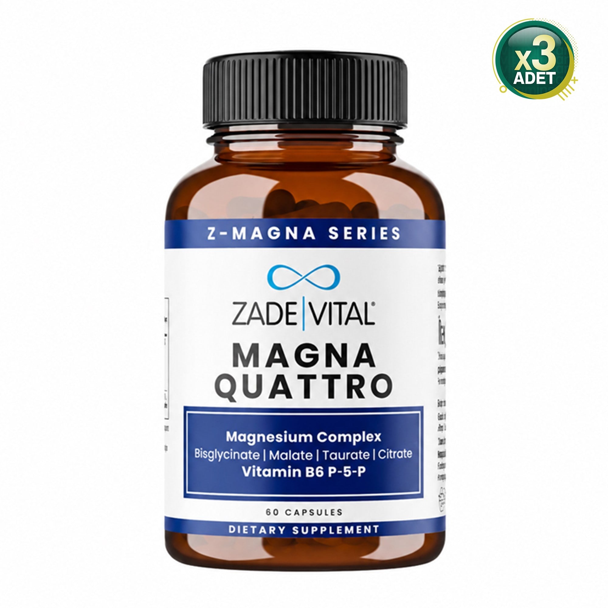 Zade Vital Magna Quattro Magnesium Complex 60 Kapsül 3 Adet