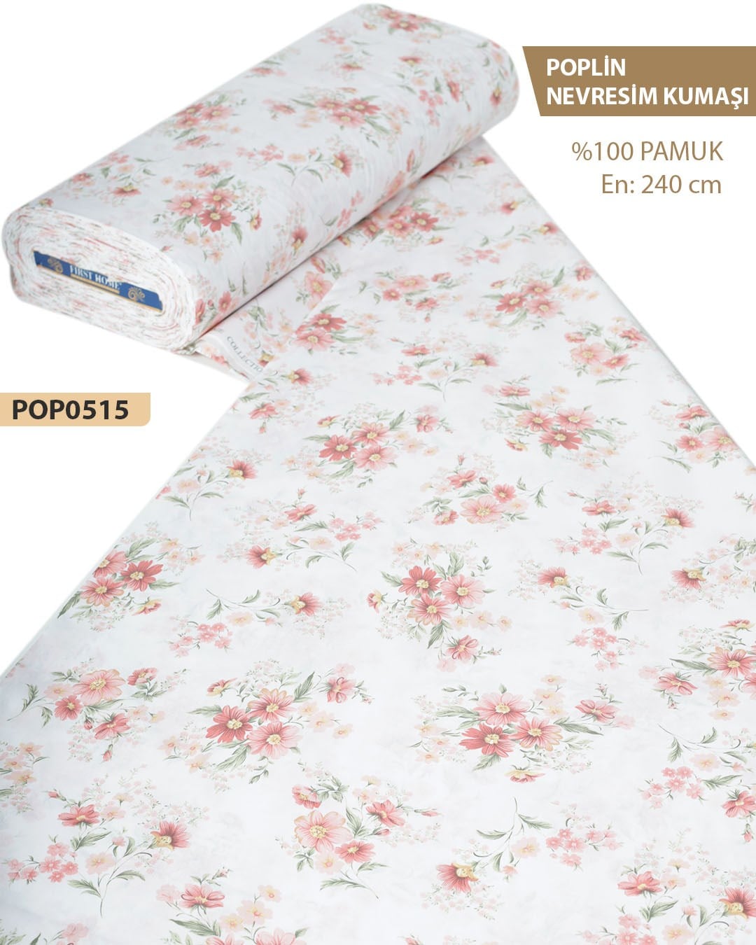 %100 Pamuk Poplin Nevresim Kumaşı En 240 cm-POP0515-15