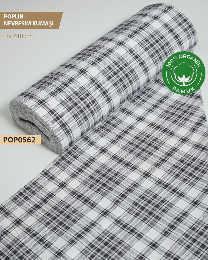 %100 Pamuk Poplin Nevresim Kumaşı En 240 cm-POP0562-62