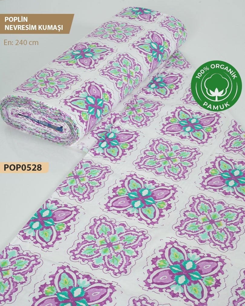 %100 Pamuk Poplin Nevresim Kumaşı En 240 cm-POP0528-28