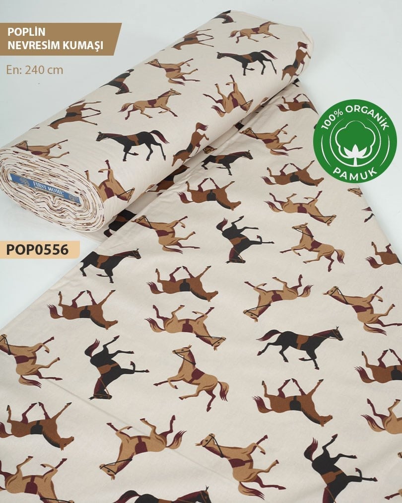 %100 Pamuk Poplin Nevresim Kumaşı En 240 cm-POP0556-56