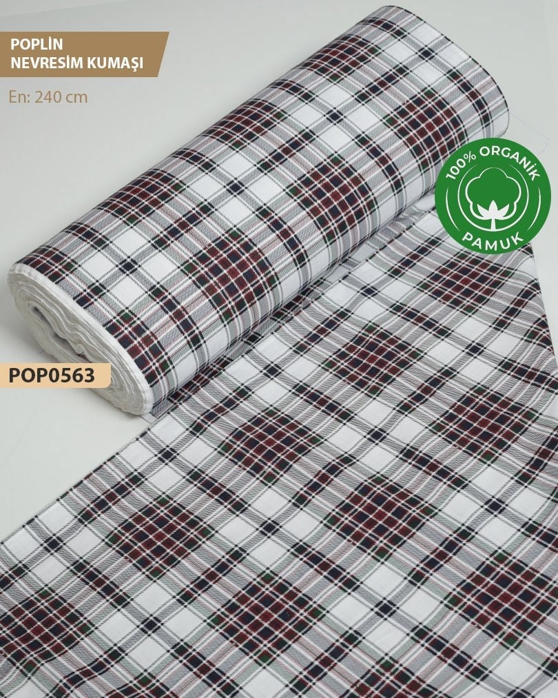 %100 Pamuk Poplin Nevresim Kumaşı En 240 cm-POP0563-63