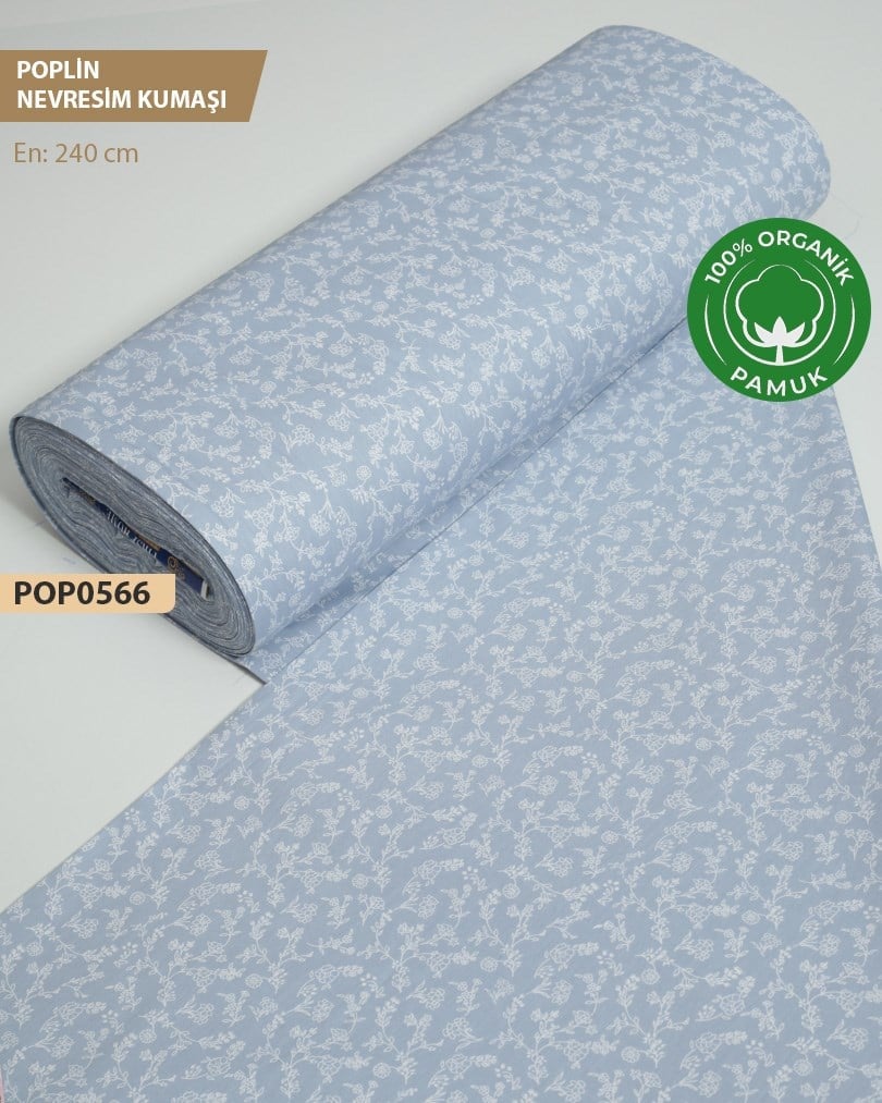 %100 Pamuk Poplin Nevresim Kumaşı En 240 cm-POP0566-66