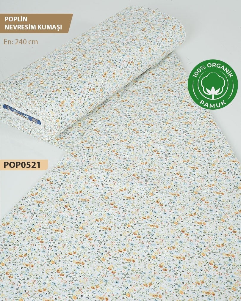 %100 Pamuk Poplin Nevresim Kumaşı En 240 cm-POP0521-21