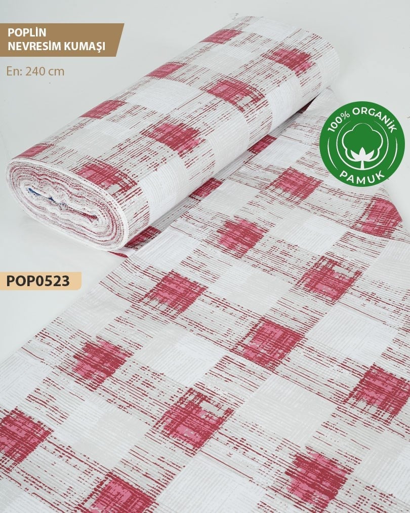 %100 Pamuk Poplin Nevresim Kumaşı En 240 cm-POP0523-23