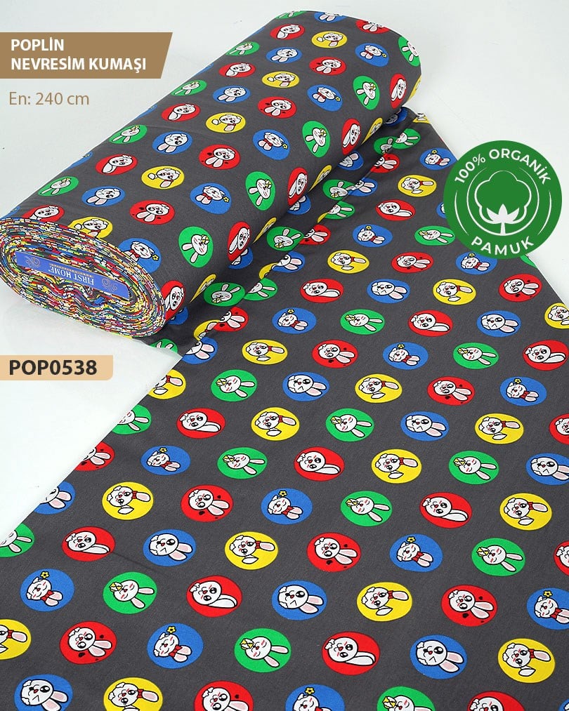 %100 Pamuk Poplin Nevresim Kumaşı En 240 cm-POP0538-38