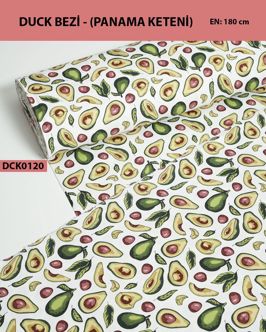 Desenli Duck Bezi (Panama Keteni) Kumaş En 180 cm-DCK0120-20