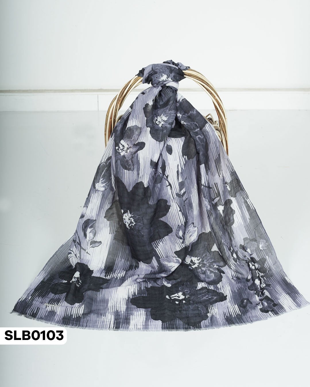 Desenli Lüxs Bambu Şal SLB0103-5703