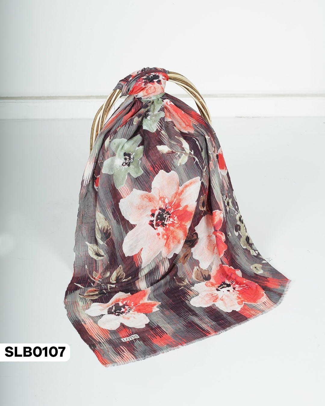 Desenli Lüxs Bambu Şal SLB0107-5707