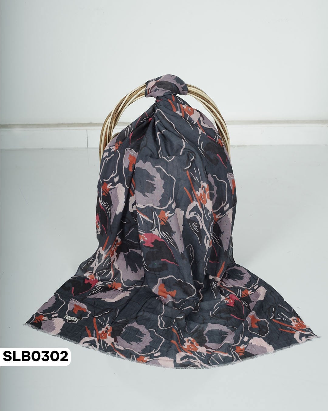 Desenli Lüxs Bambu Şal SLB0302-5627