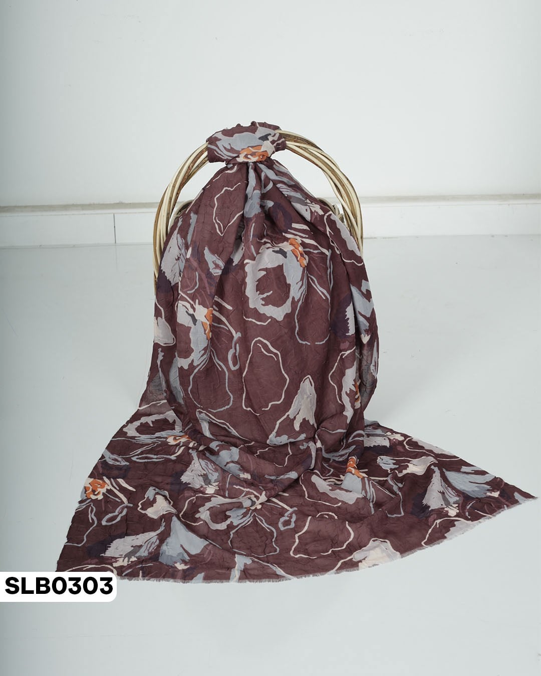Desenli Lüxs Bambu Şal SLB0303-5628