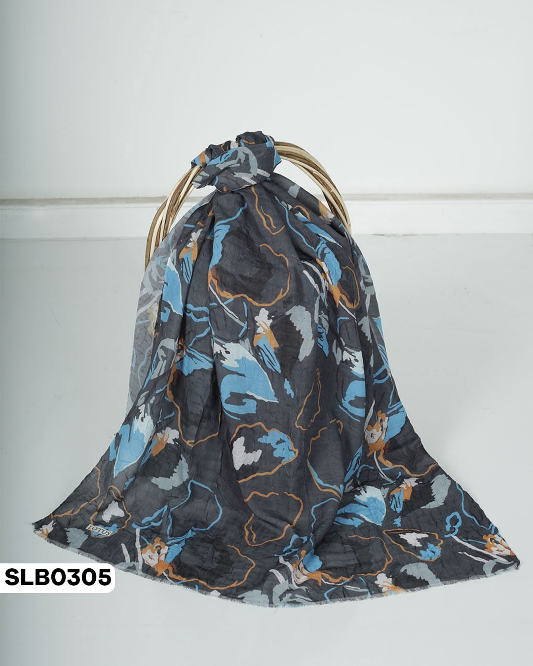 Desenli Lüxs Bambu Şal SLB0305-5502