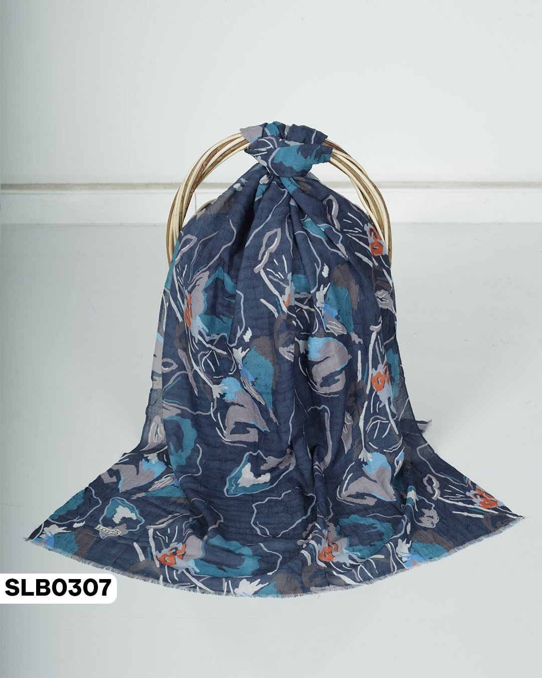 Desenli Lüxs Bambu Şal SLB0307-5506