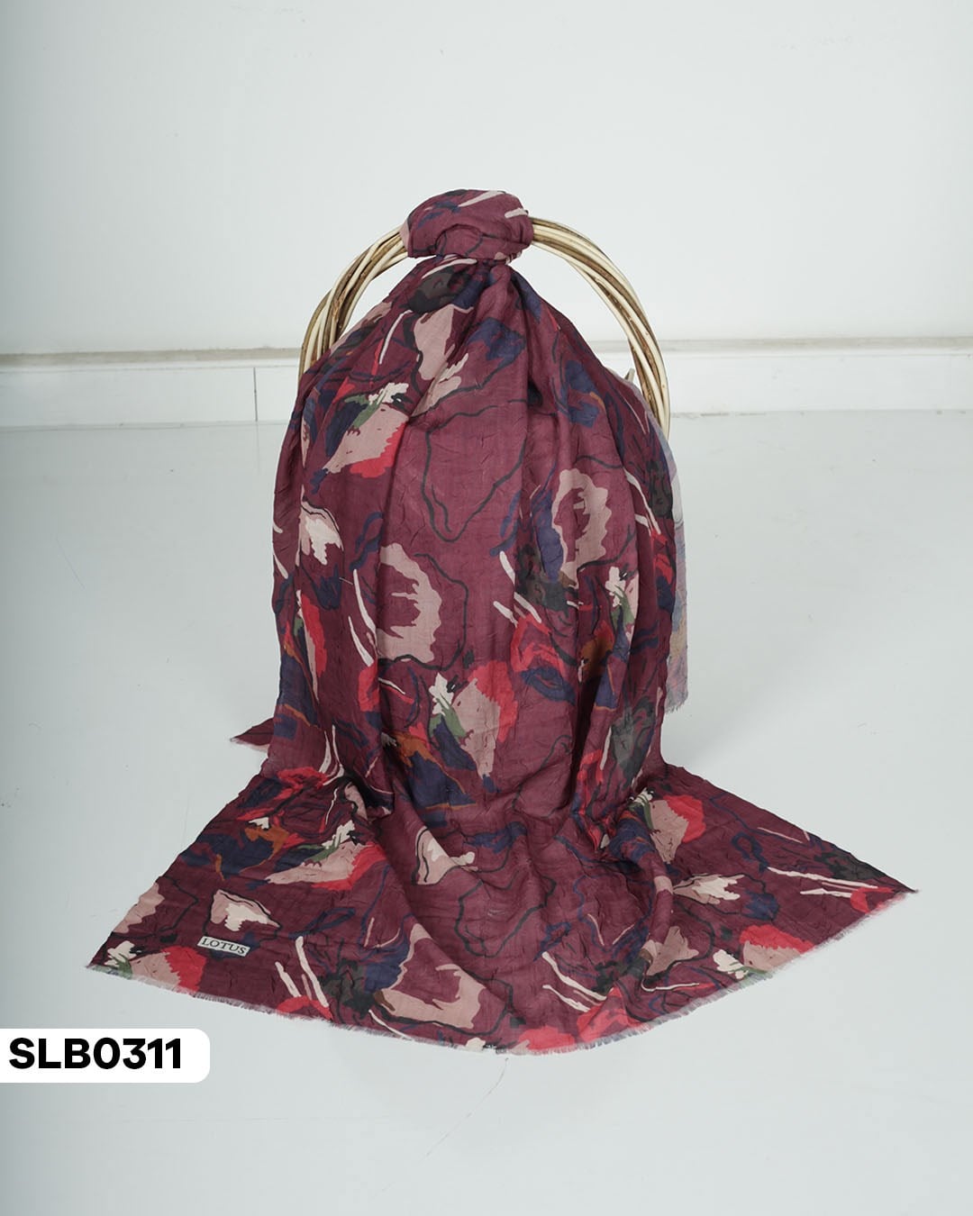 Desenli Lüxs Bambu Şal SLB0311-5514
