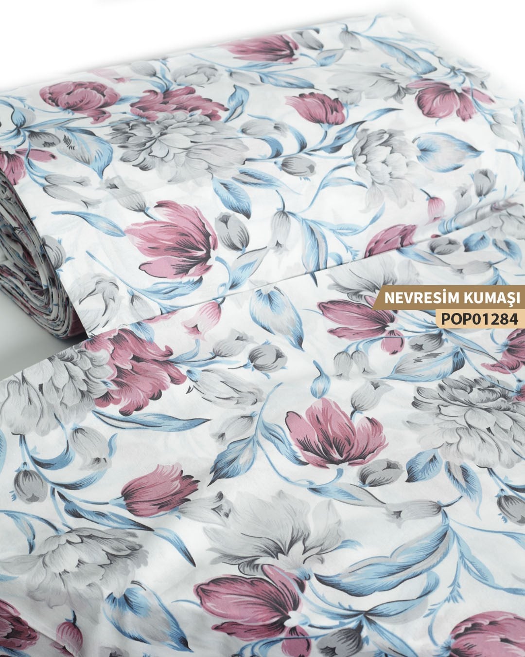 DESENLİ Poplin Nevresim Kumaşı En 240 cm-POP01284-284