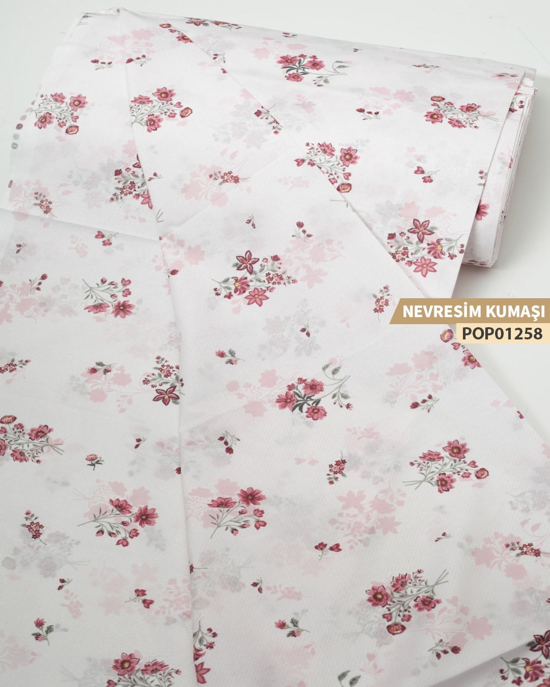 DESENLİ Poplin Nevresim Kumaşı En 240 cm-POP01258-258