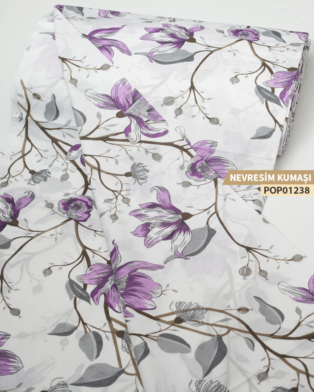 DESENLİ Poplin Nevresim Kumaşı En 240 cm-POP01238-238