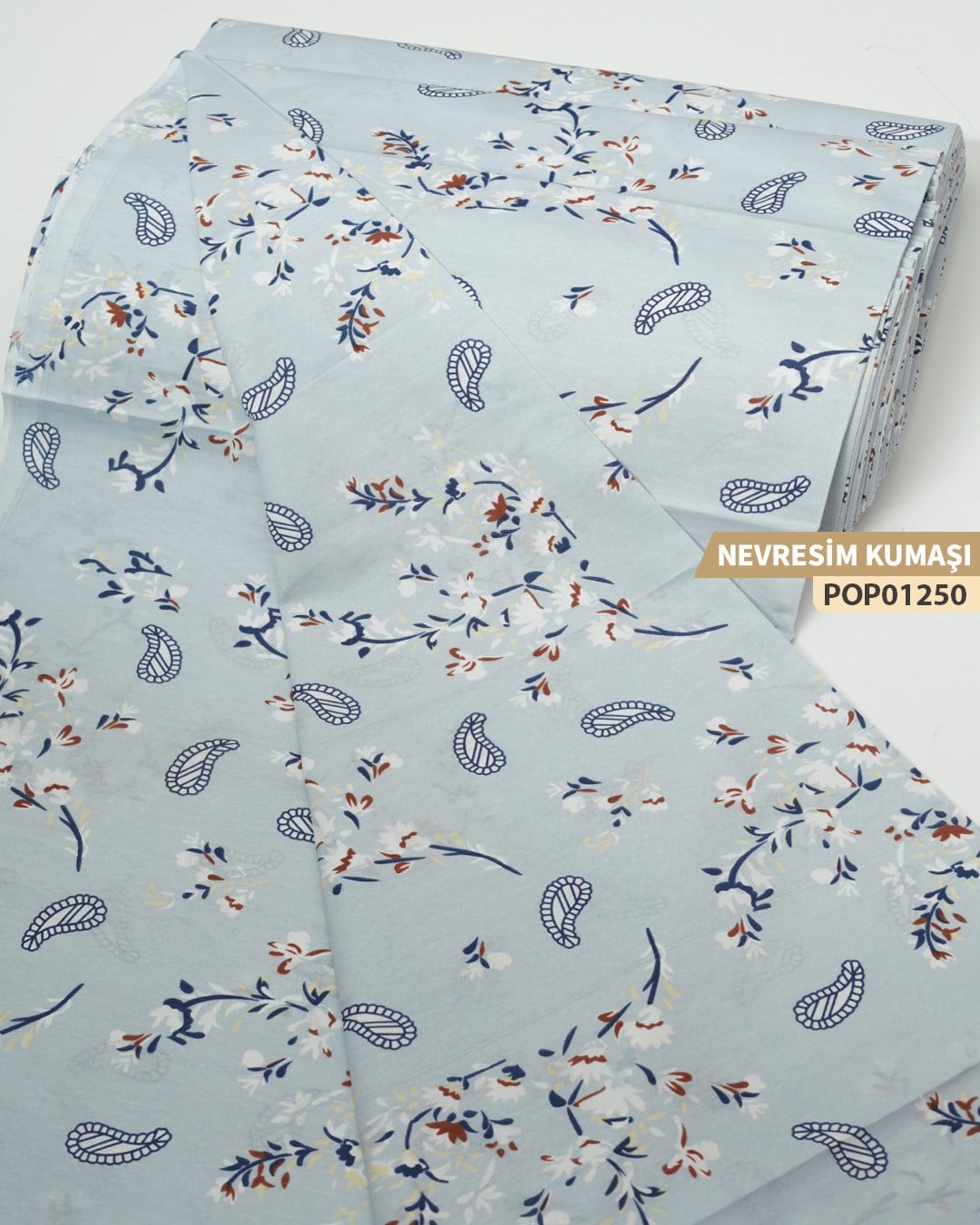 DESENLİ Poplin Nevresim Kumaşı En 240 cm-POP01250-250