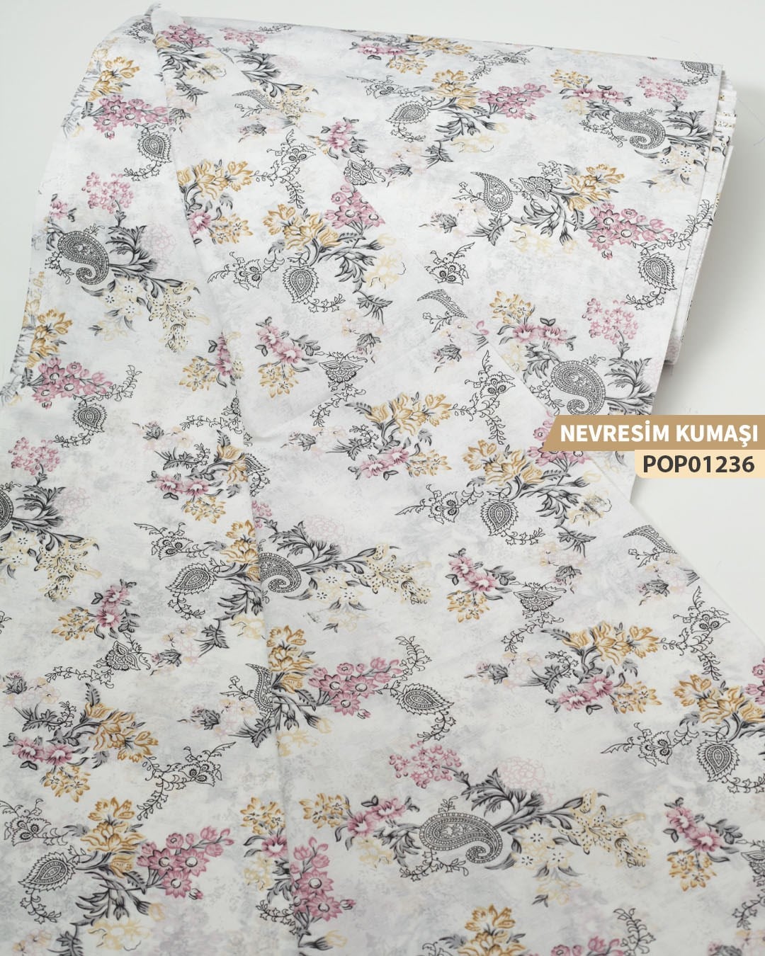DESENLİ Poplin Nevresim Kumaşı En 240 cm-POP01236-236