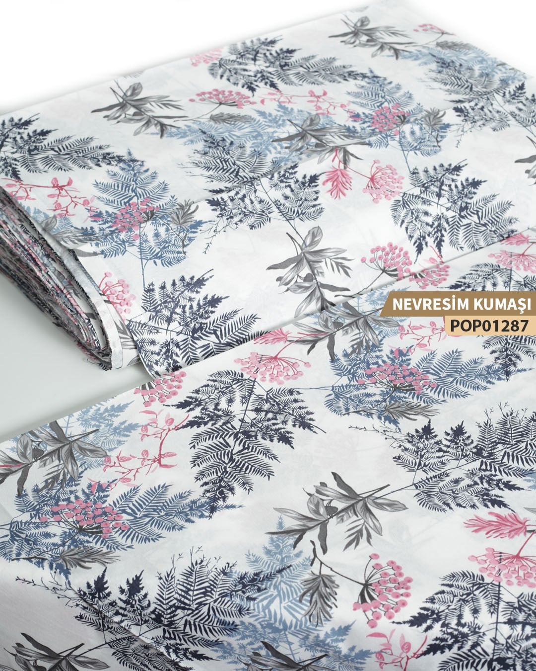 DESENLİ Poplin Nevresim Kumaşı En 240 cm-POP01287-287